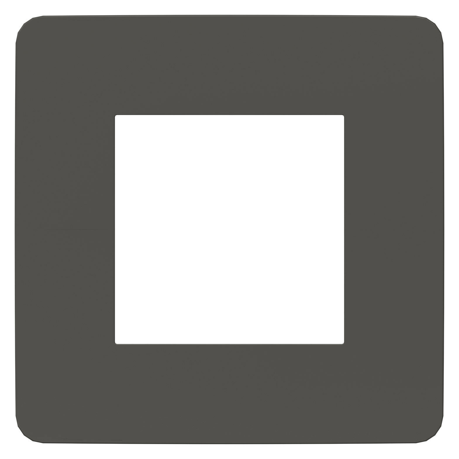 Рамка 1м Unica Studio Color дымчато-серый/антрацит встроенный монтаж (Schneider Electric), арт. NU280222