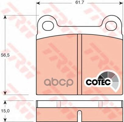 Gdb101_=006 00=Fo460283=017 000-Sx !Колодки Дисковые З Opel Senator, Volvo 240/260 2.0-3.0 <87 TRW арт. GDB101