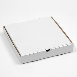 Коробка для пиццы, белая, 25 x 25 x 4 см, 10 шт.