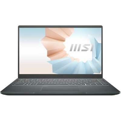 Ноутбук MSI Modern 14 B11MOU-1238RU Intel Core i5 1155G7, 2.5 GHz - 4.5 GHz, 16384 Mb, 14" Full HD 1920x1080, 512 Gb SSD, DVD нет, Intel Iris Xe Graphics, Windows 11 Professional, серый, 1.2 кг, 9S7-14D334-1238