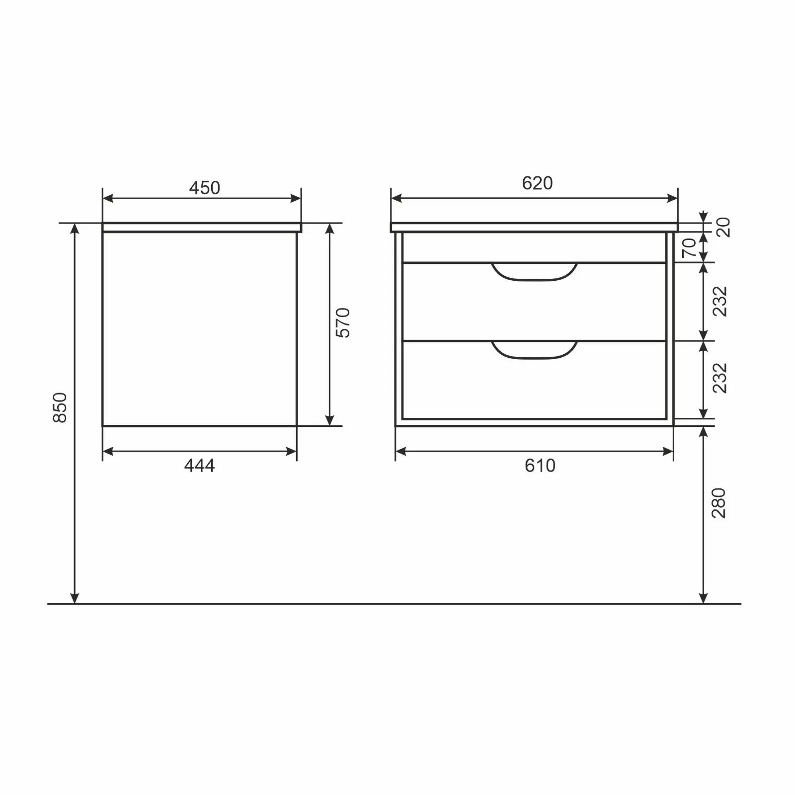 Тумба под раковину для ванной Uperwood Modul 65 см, подвесная, матовая, белая - фотография № 11