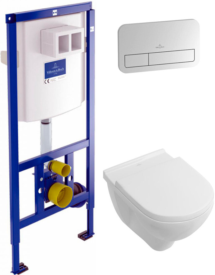Villeroy & Boch Комплект инсталляция Villeroy & Boch 9224 6100 + унитаз Villeroy & Boch ONovo 5660HR01 alpin