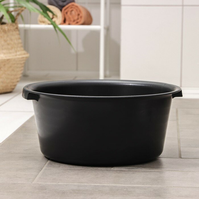 фото Таз круглый хозяйственный «Эконом», 12 л, цвет микс