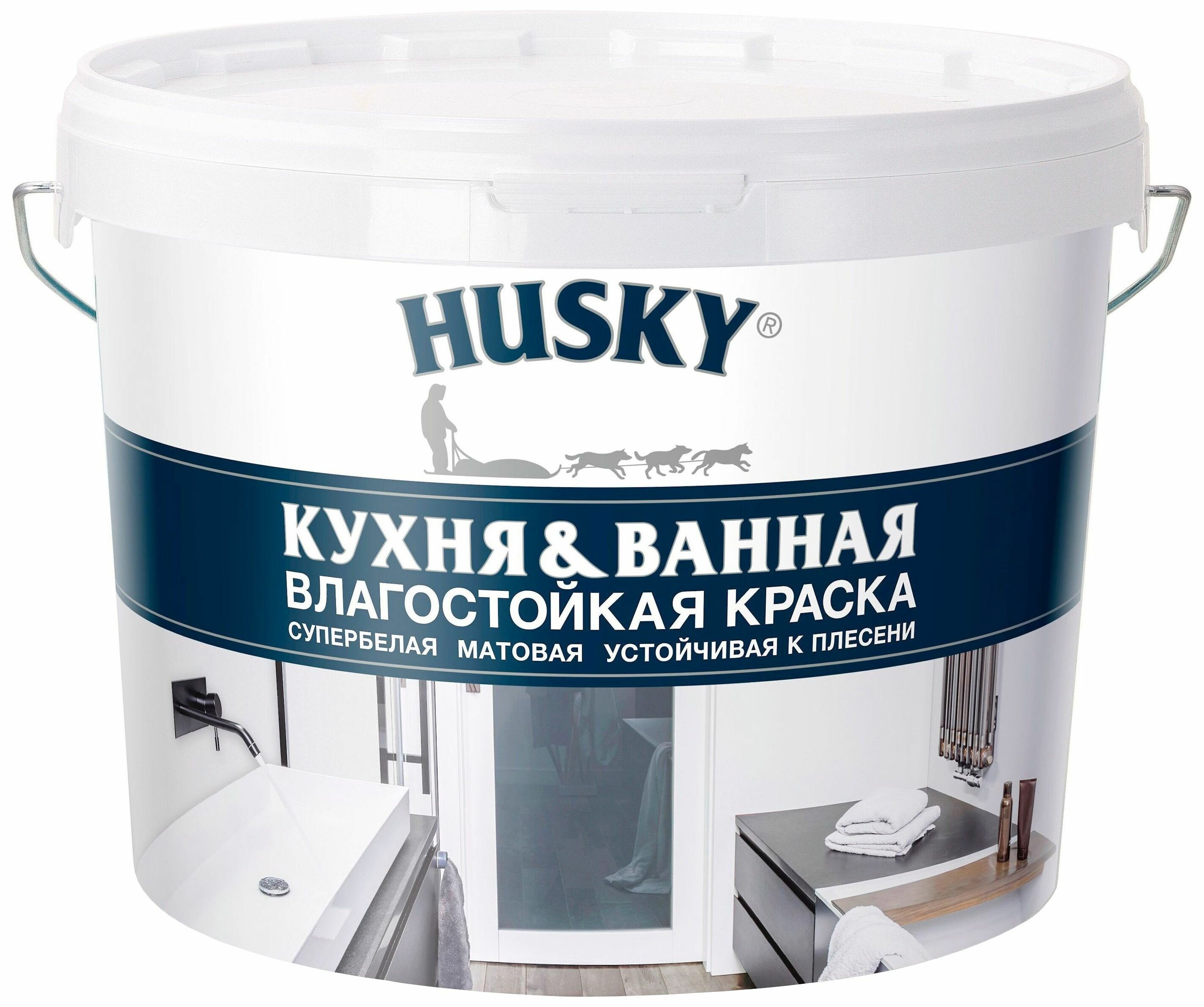 Краска акриловая HUSKY для кухонь и ванных комнат