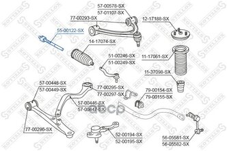 55-00122-Sx_тяга Рулевая! Lexus Is200/300/Gs300/400/430 97> Stellox арт. 5500122SX