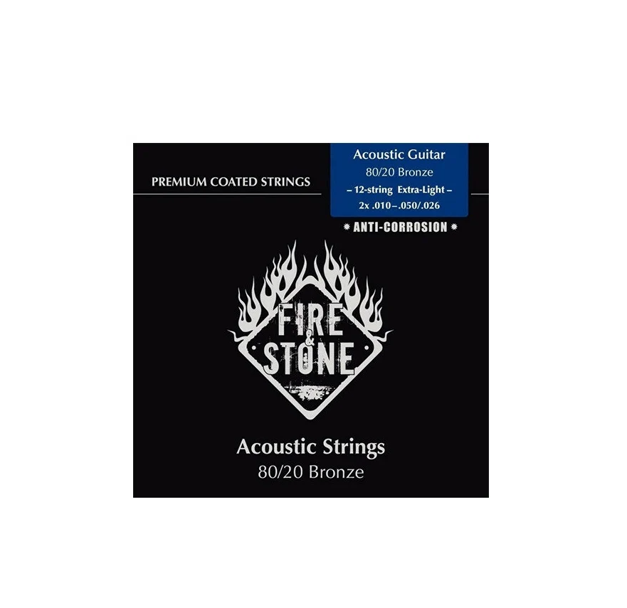 Струны FIRE&STONE Acoustic Guitar 80/20 Bronze 10-50 для 12-стр. гитары 665588