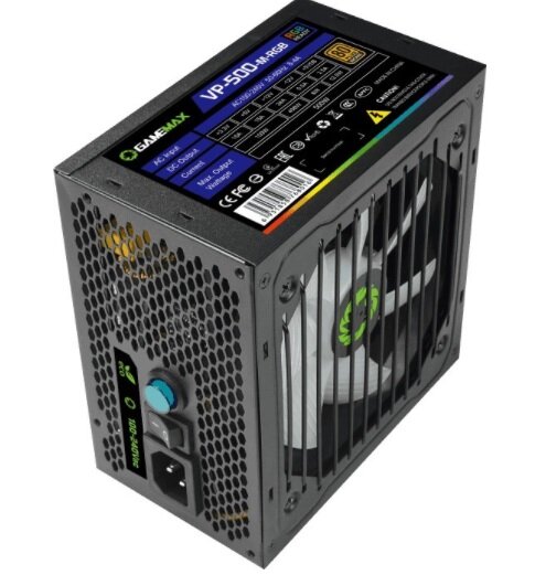 Блок питания GameMax VP-500-RGB-MODULAR 80+ 500W, Ultra quiet