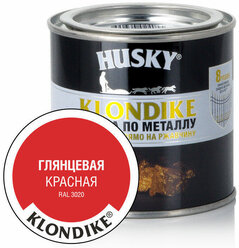 HUSKY-KLONDIKE Краска по металлу красная RAL 3020 (250мл)