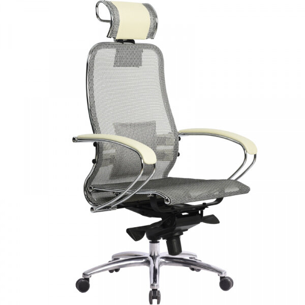 Кресло руководителя Метта Samurai S-2.04 офисное, обивка: текстиль, цвет: бежевый