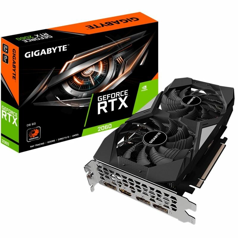 Видеокарта Gigabyte RTX2060 D6 rev. 2.0 6G (GV-N2060D6-6GD 2.0)