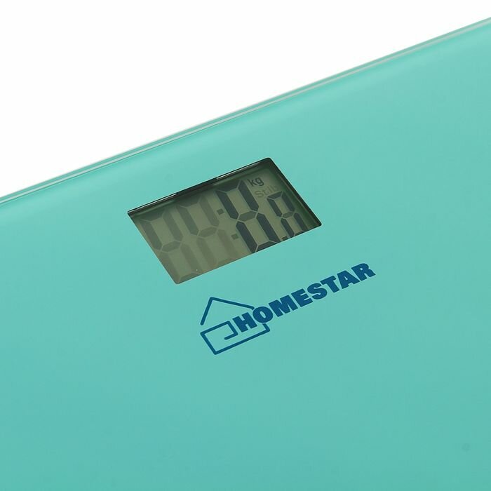 Весы напольные HOMESTAR HS-6001B, электронные, до 180 кг, 1хCR2032, стекло, голубые - фотография № 3