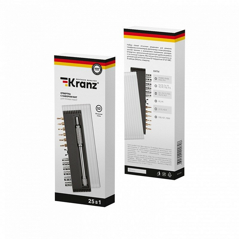 Kranz KR-12-4751 Набор отверток для точных работ RA-01