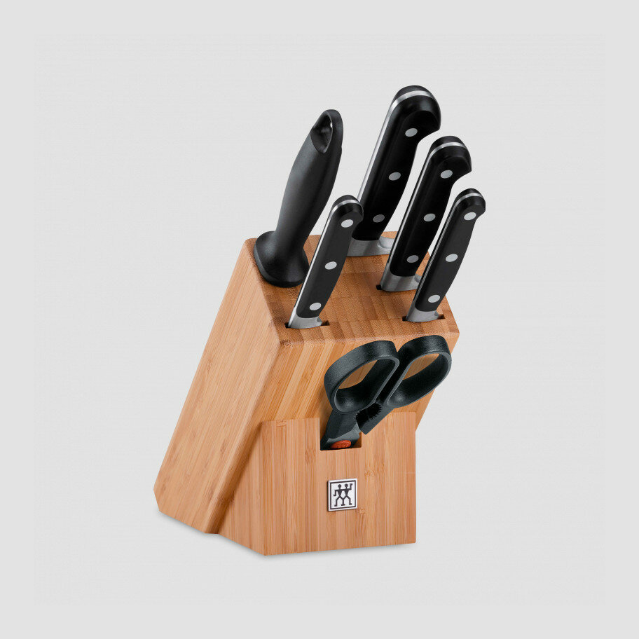 ZWILLING J.A. HENCKELS Набор из 4-х кухонных ножей, ножниц и мусата в подставке 35621-004 Professional S