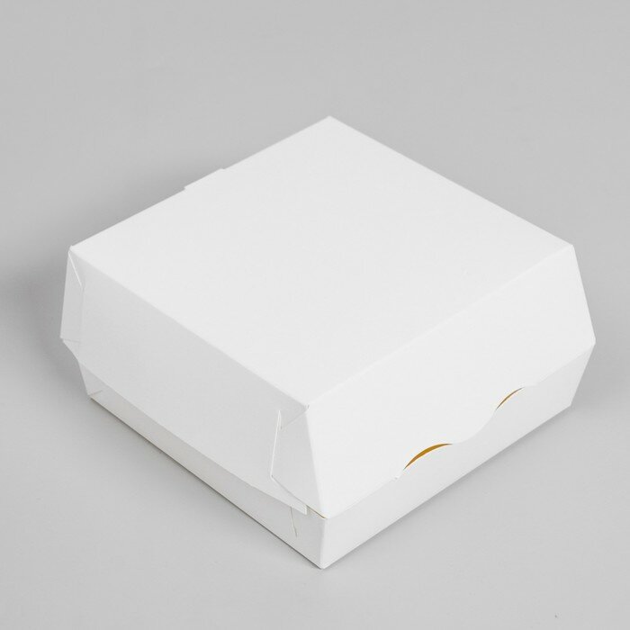 Коробка под бенто-торт без окна, белая, 12 х 12 х 7 см - фотография № 2