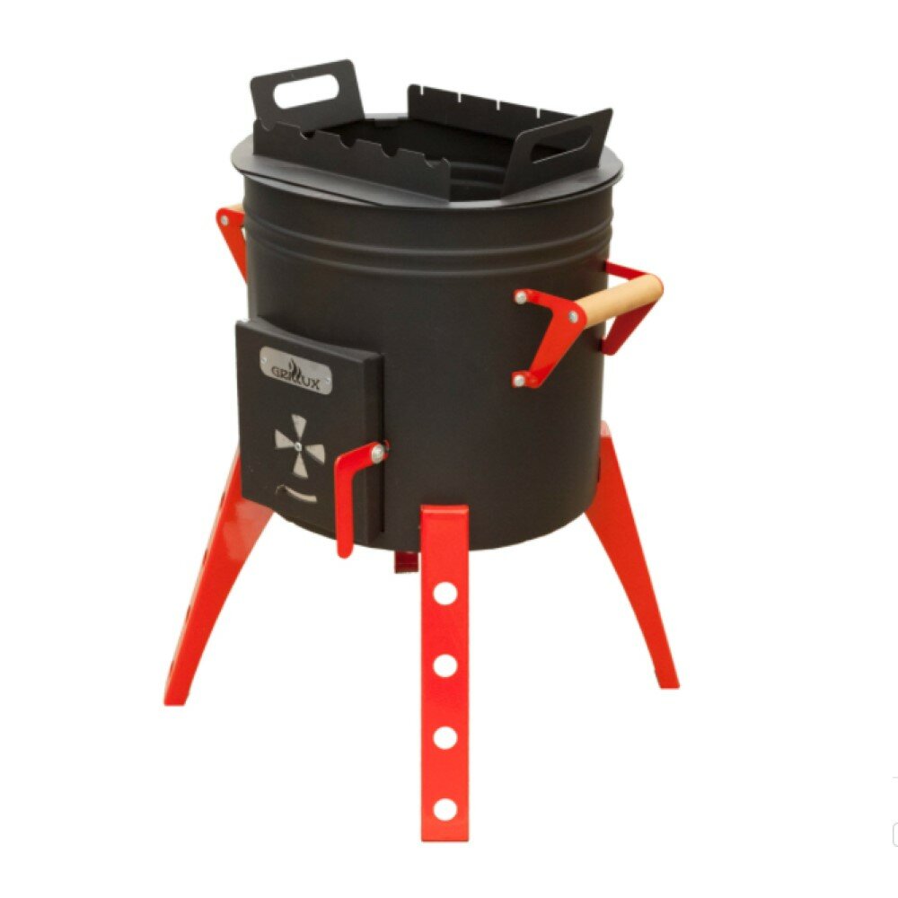 Печь-мангал для казана GRILLUX d46,6x67,5 см с подставкой под шампуры