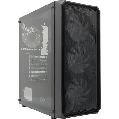 Powercase Корпус Mistral Edge Tempered Glass 4x 120mm 5-color fan чёрный ATX CMIEB-L4