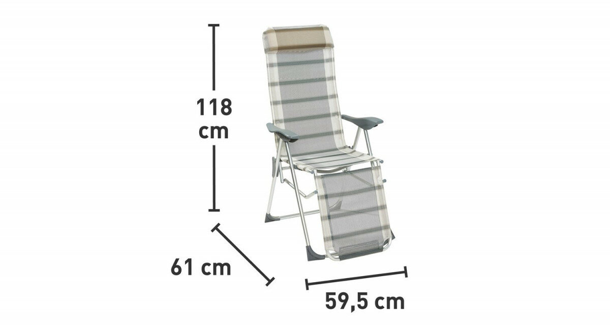 Кресло складное из текстилена 61x59,5x118 см - фотография № 3