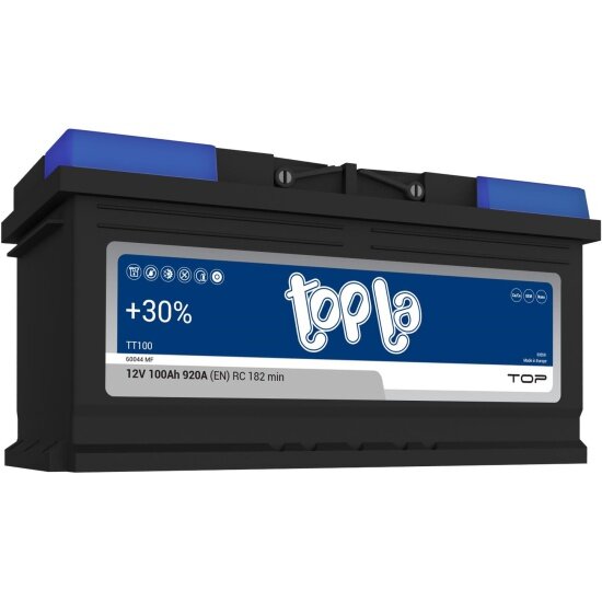 Аккумулятор TOPLA Top TT100 60044 SMF (118800), 353x175x190, обратная полярность, 100 Ач