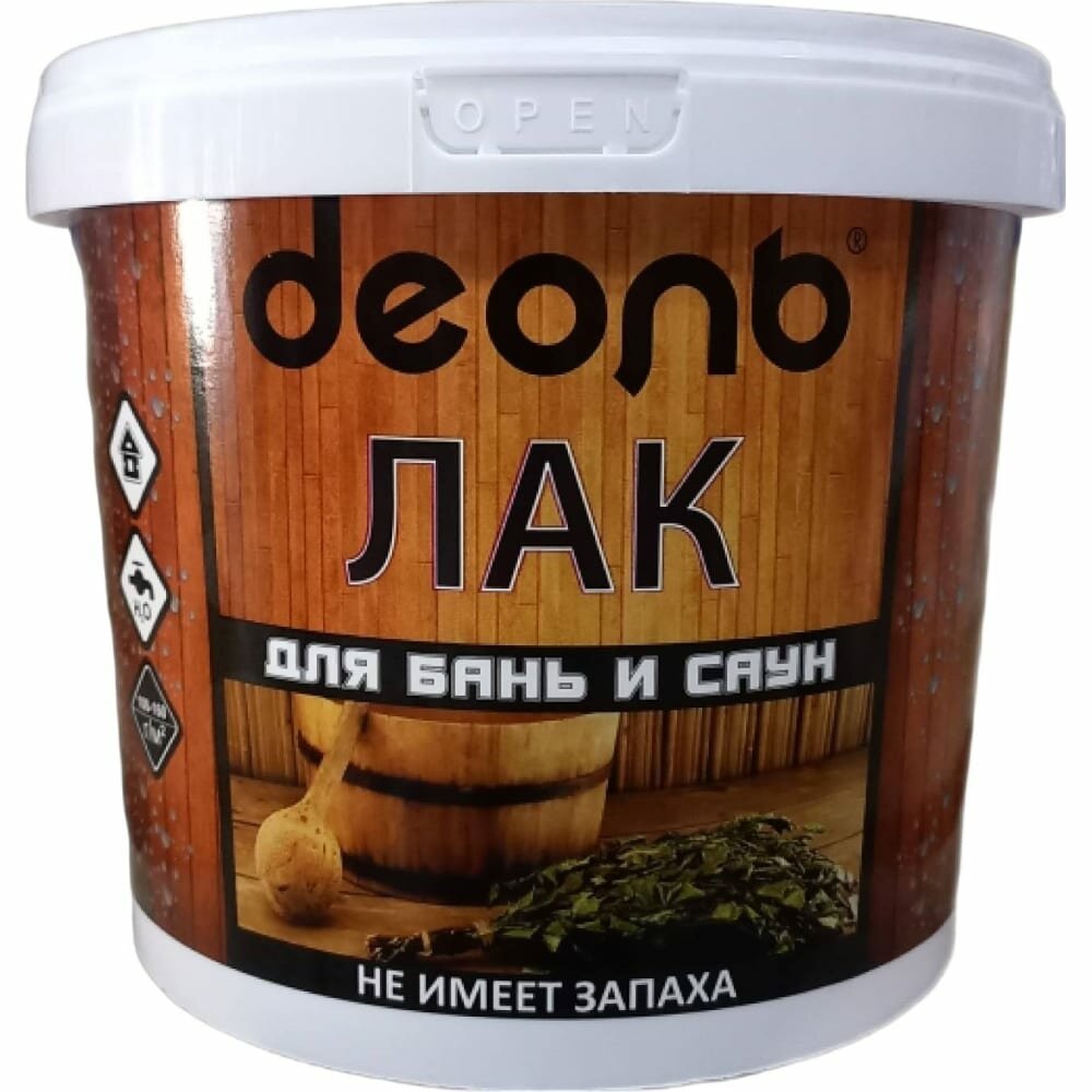 фото Деоль Акриловый лак для Бань и Саун глянцевый 2,7 л DLABS27