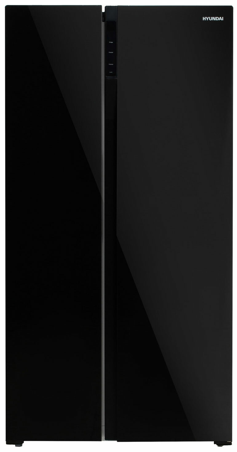 Холодильник Side by Side Hyundai CS5003F черное стекло