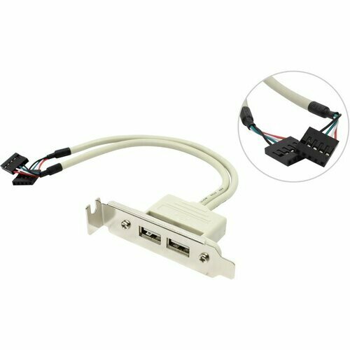 Планка портов USB 2.0 10pin -> 2x A Espada EBRT-2USB2LOW