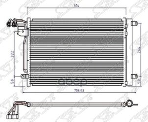 Радиатор Кондиционера Audi A1 10- / Seat Ibiza 08- / Skoda Fabia 1.2t/1.6td 07-/ Vw Polo Sedan/Hbk Sat арт. ST-VW01-394-0