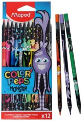 Maped Цветные карандаши 12 цветов MAPED Color'Peps Black Monster, пластиковые