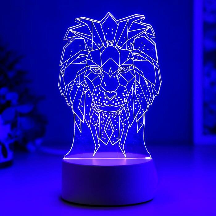RISALUX Светильник "Лев" LED RGB от сети - фотография № 4