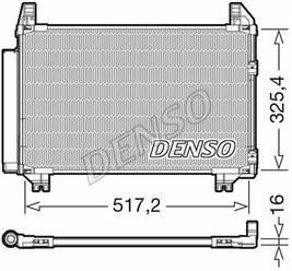 Радиатор кондиционера Toyota Echo/Yaris/Yaris / Vios 03>13 DENSO DCN50101