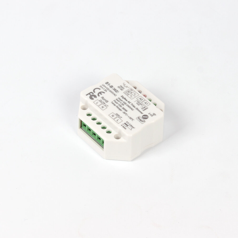 Диммер Triac S1-B(WZ) KZ9 (ZigBee, 2.4G, tuya, 100-240VAC, 1ch x 1.5A, 150-360W)