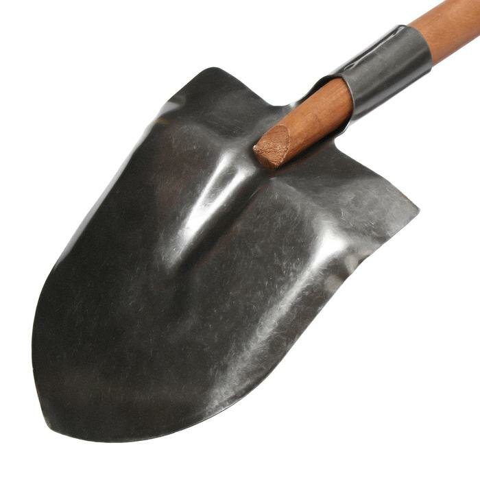 Лопата универсальная, с рёбрами жёсткости, деревянный черенок высшего сорта, - фотография № 4