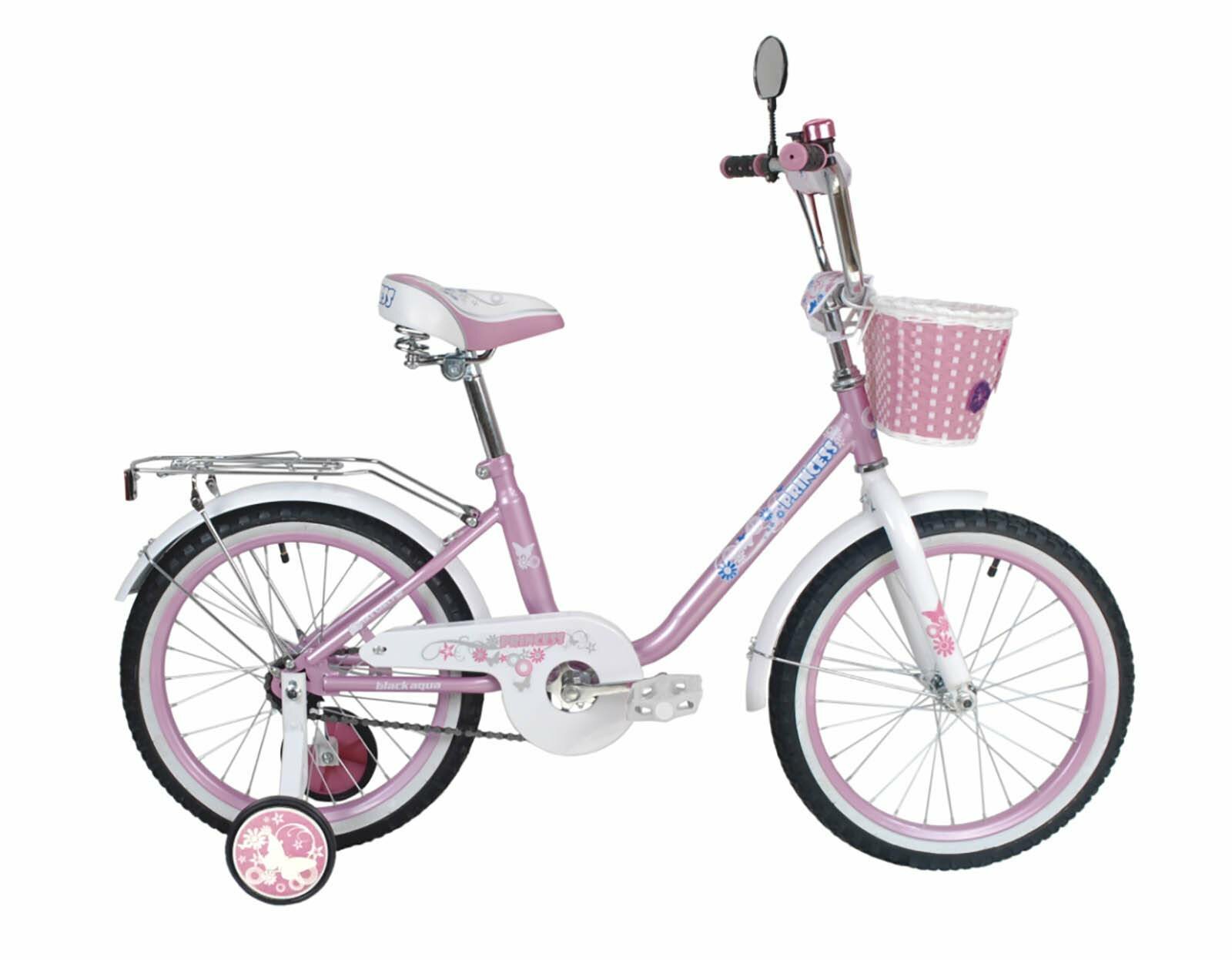 Велосипед детский 20 Black Aqua Princess розово-белый (свет.колеса)