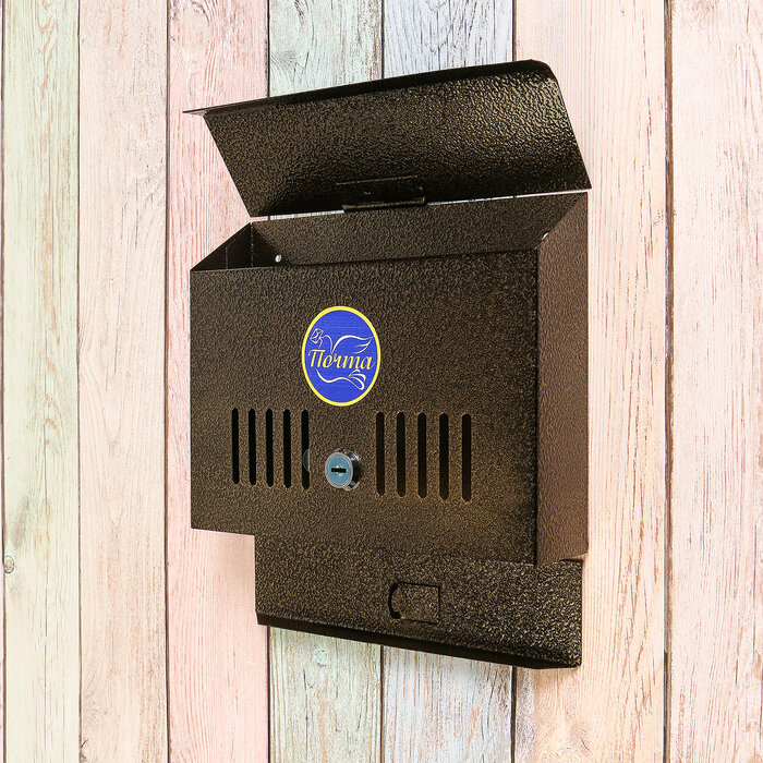 Ящик почтовый с замком, горизонтальный «Мини», бронзовый - фотография № 3