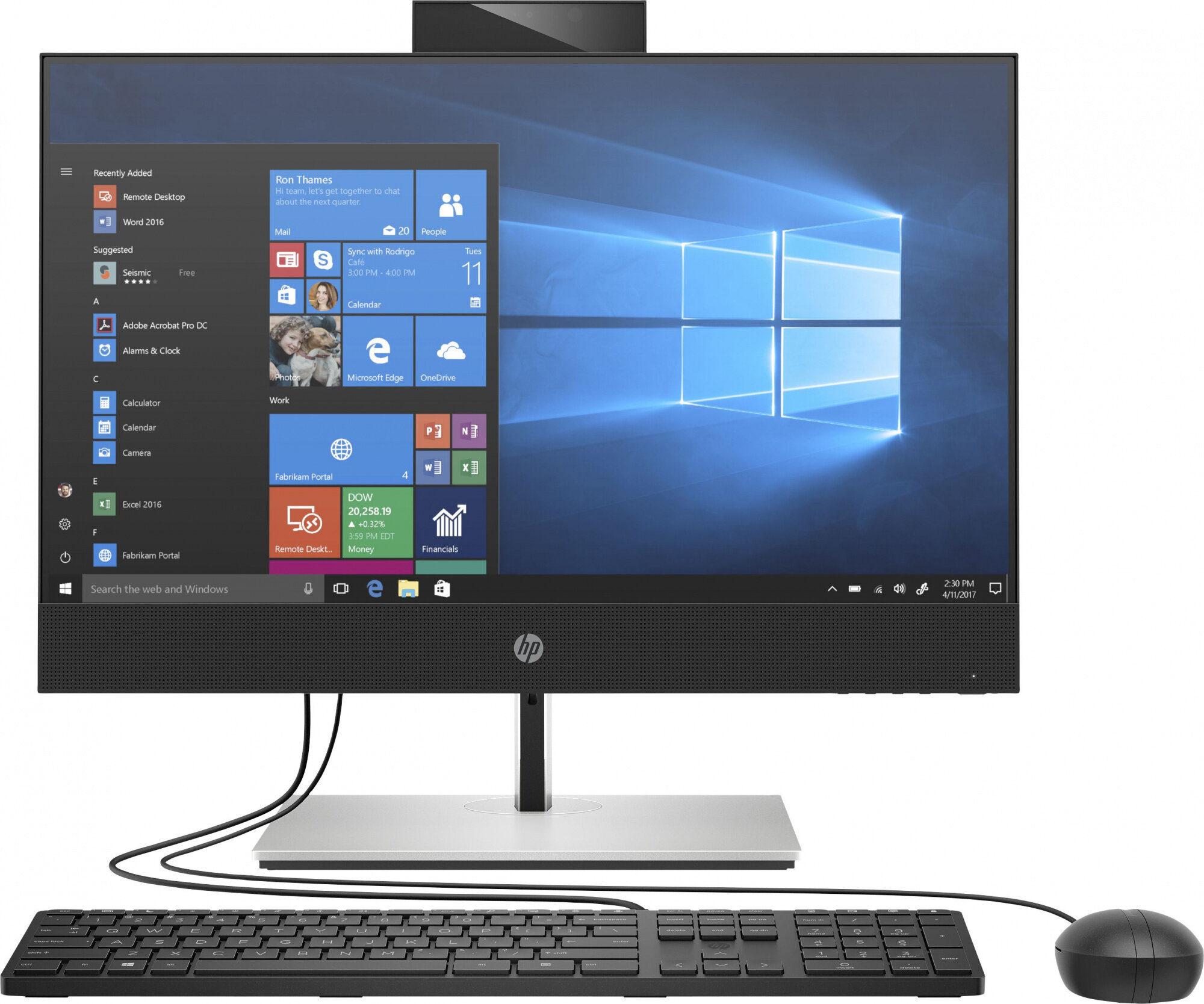 Моноблок HP ProOne 440 G6 23.8" Full HD i3 10300T/8Gb/SSD256Gb/UHDG 630/DVDRW/CR/W