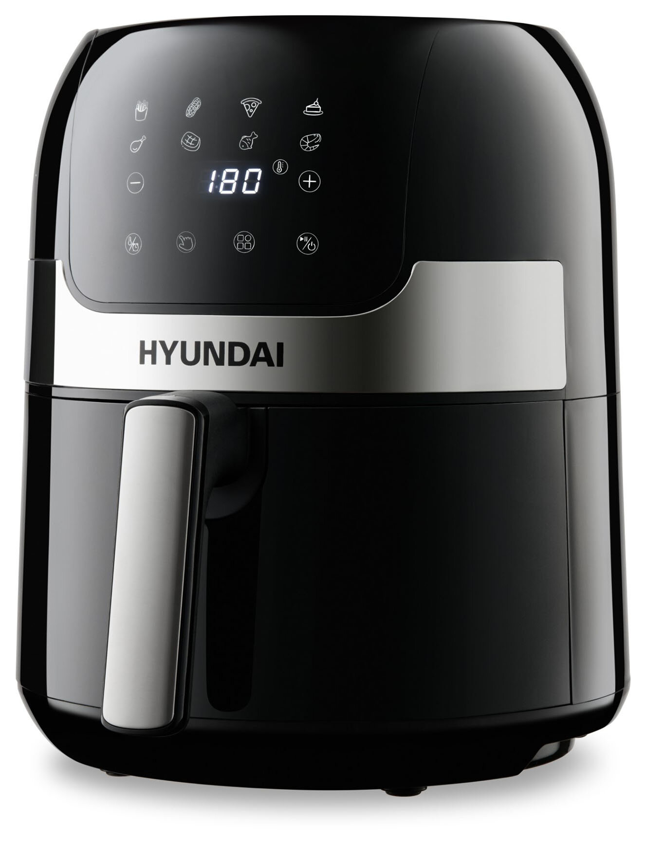 Аэрогриль Hyundai HYF-3555 черный/серебристый - фотография № 1