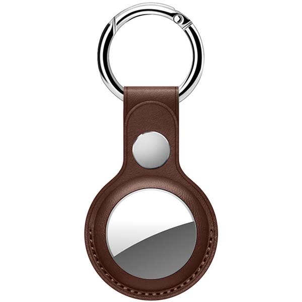 Брелок Deppa для AirTag с кольцом для ключей экокожа для Apple AirTag
