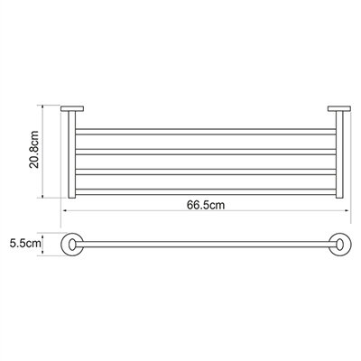 Полка для полотенец Wasserkraft Rhein К-6200 K-6211 9062124 - фотография № 3