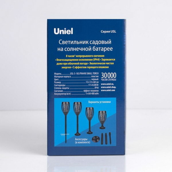 Светильник на солнечных батареях (UL-00004281) Uniel Фонари USL-S-183/PM490 Small Torch - фото №10