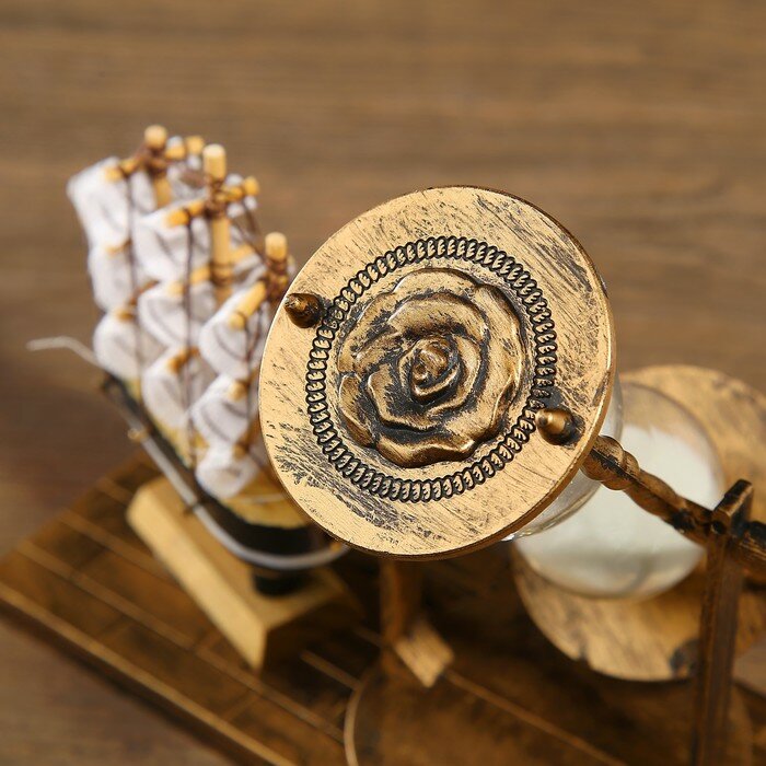 Песочные часы "Фрегат", сувенирные, 15.5 х 6.5 х 12.5 см, микс - фотография № 5