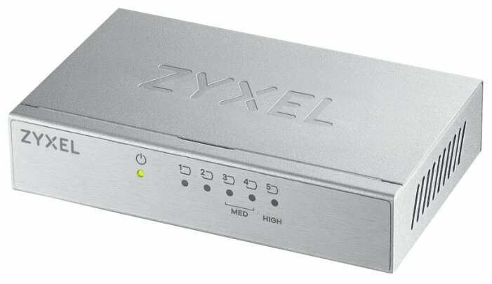 ZYXEL коммутатор ES-105A v3, 5 портов 100 Мбит/с, настольный, металлический корпус