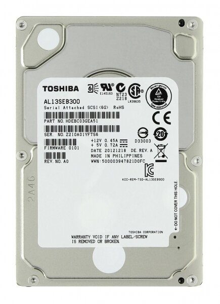 Жесткий диск Toshiba HDEBC03GEA51 300Gb SAS 25" HDD