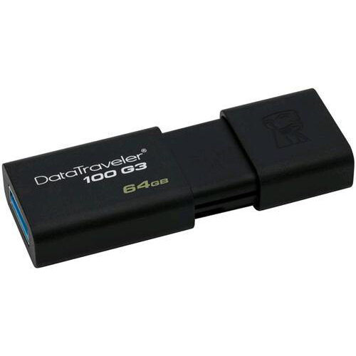 USB Flash накопитель 64GB Kingston DataTraveler 100 G3 (DT100G3/64GB) USB 3.0 Черный