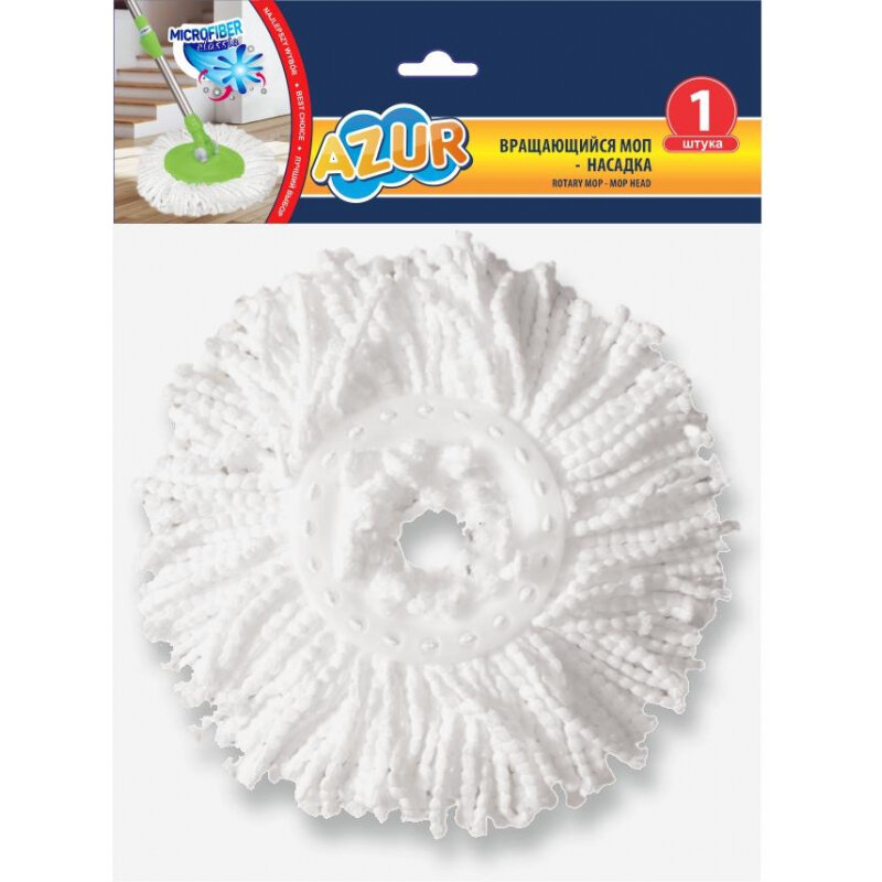 фото Насадка МОП веревочная Azur с вращающимся отжимом 72810, 1 шт.