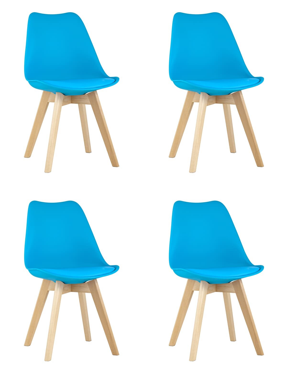 Стул STOOL GROUP FRANKFURT NEW (4 шт.) Бирюзовый