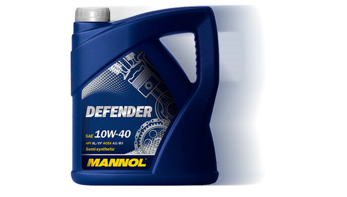 MANNOL Defender SAE 10W-40 API SL/CF; ACEA A3/B3 (4л.) П/синт.моторное масло