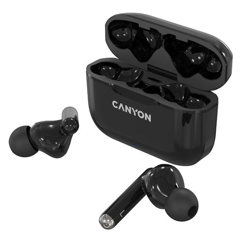 Гарнитура Canyon TWS-3, Bluetooth, вкладыши, черный [cne-cbths3b]