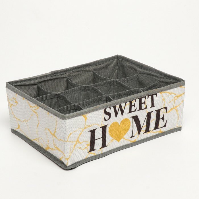 Кофр для белья 12 ячеек "Sweet home", 27 х 20