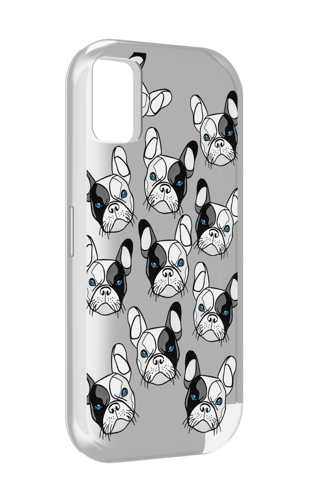 фото Чехол MyPads мини-собачки-черно-белый для UMIDIGI A11 задняя-панель-накладка-бампер