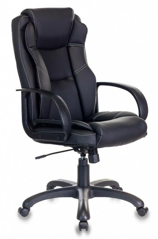 Кресло руководителя Бюрократ CH-839, обивка: эко.кожа, цвет: черный Leather Black