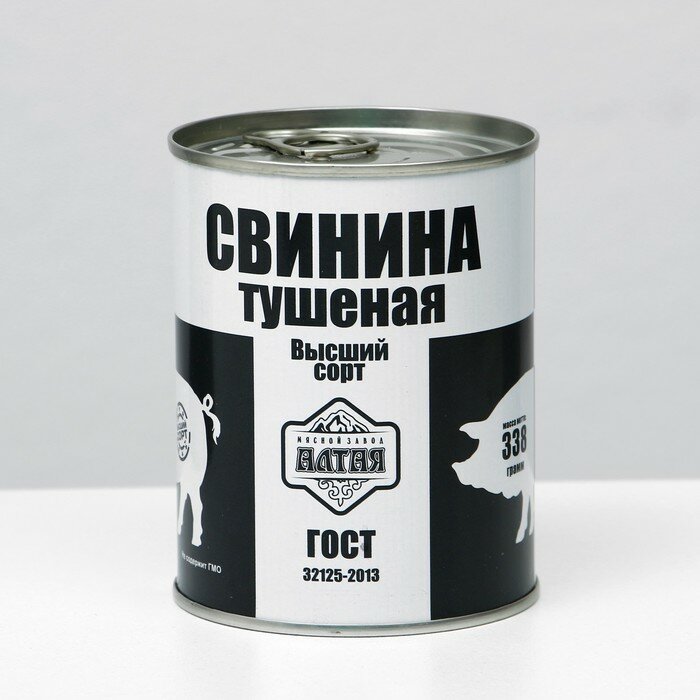 Свинина тушеная высший сорт ГОСТ ж/б, 338 г 5096566 - фотография № 1